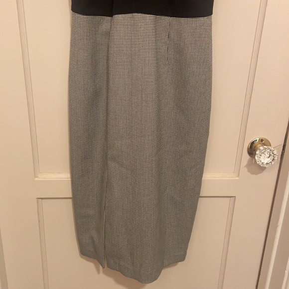 White House Black Market MIXED MEDIA Suiting Sheath Dress Halter Neck NEW SZ 4 - Picture 10 of 16